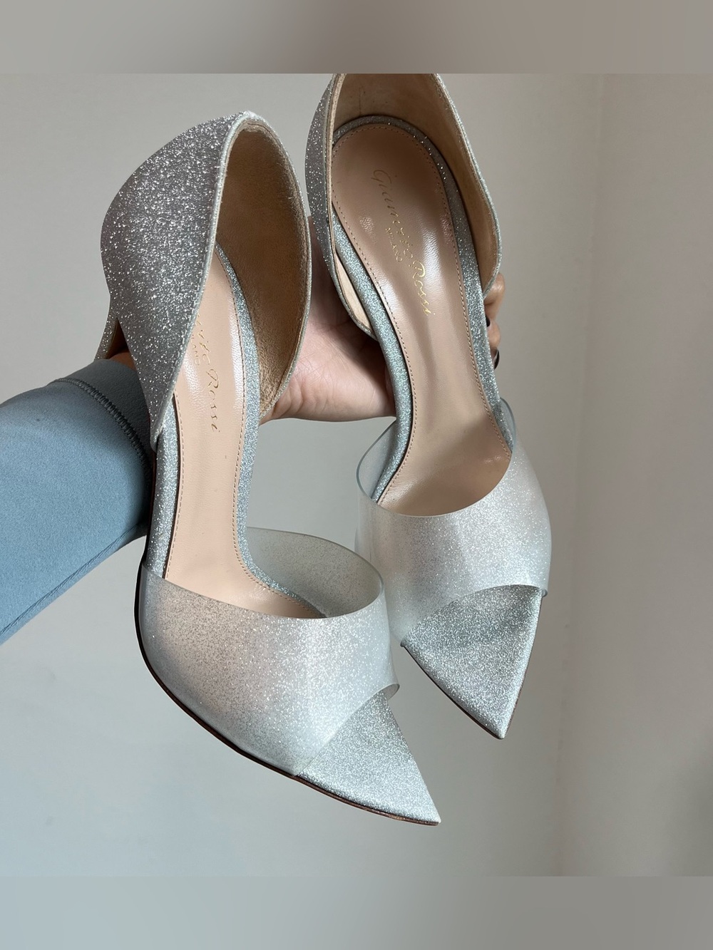 Gianvito Rossi Elle Glitter Mule